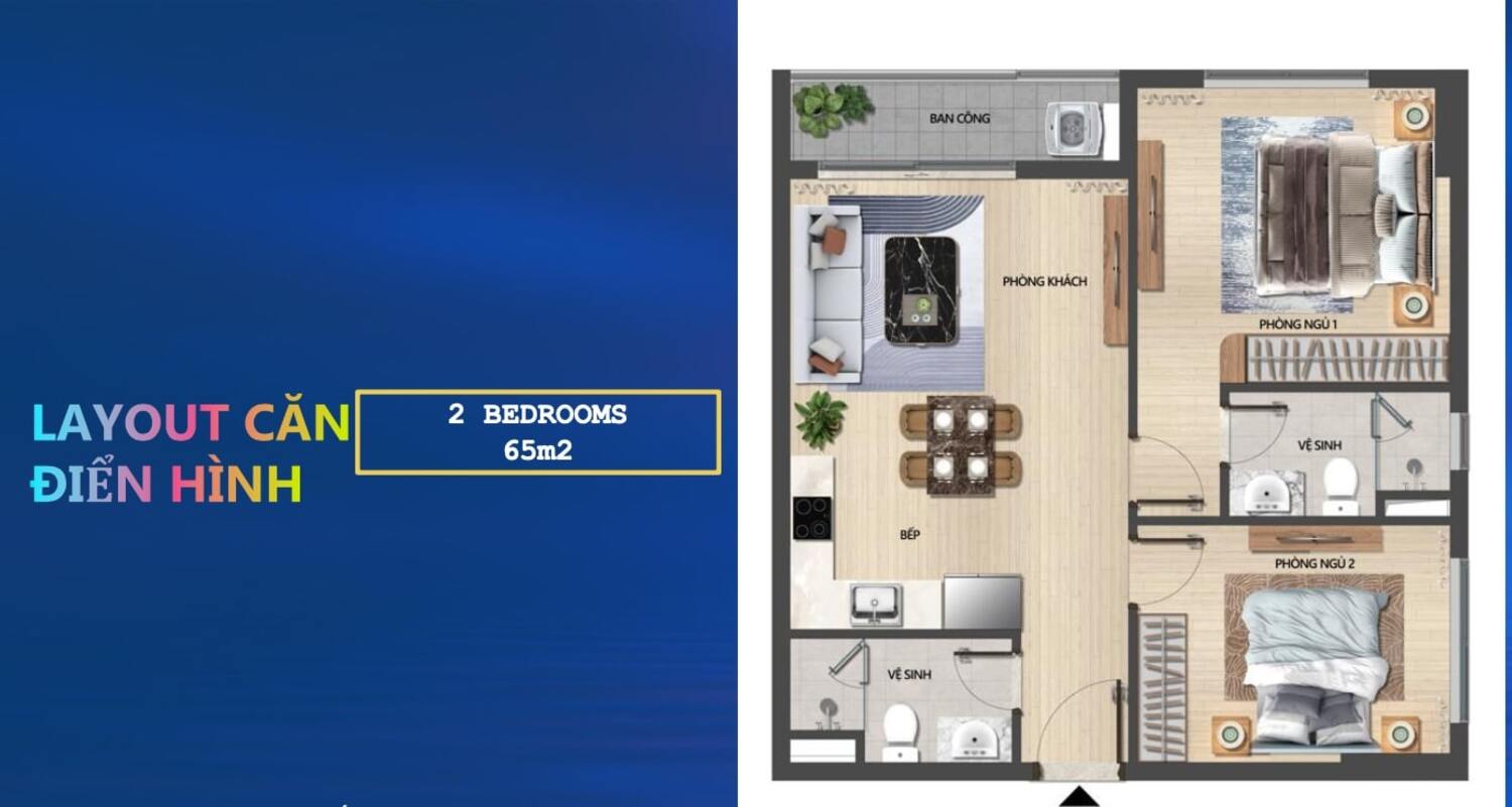 Trang chủ 106 Căn hộ 2 phòng ngủ Sun Feliza Suites Cầu Giấy
