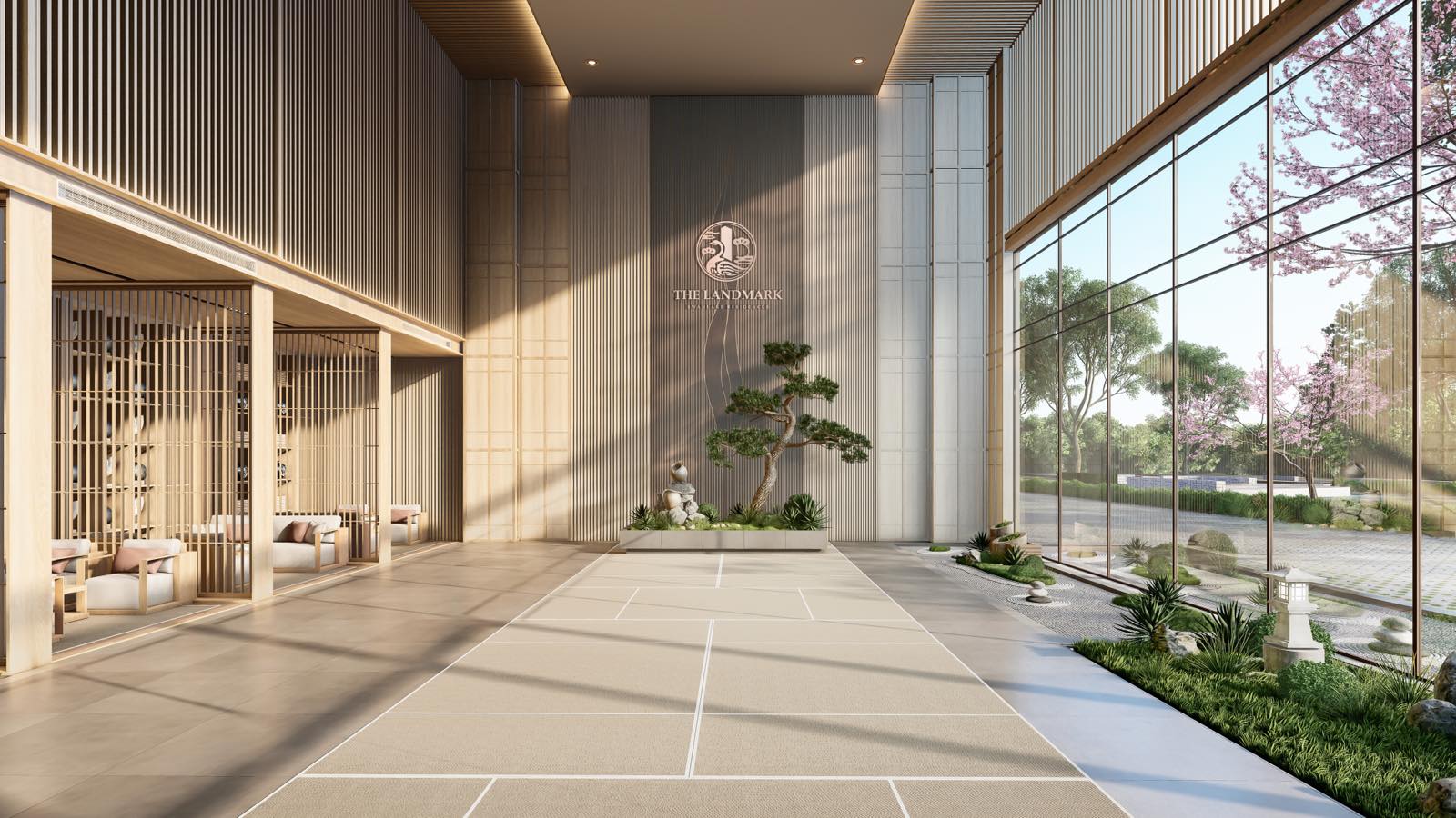 Trang chủ 92 Diện tích sảnh thông thoáng, sang trọng tại Sun Feliza Suites tiêu chuẩn 6 sao