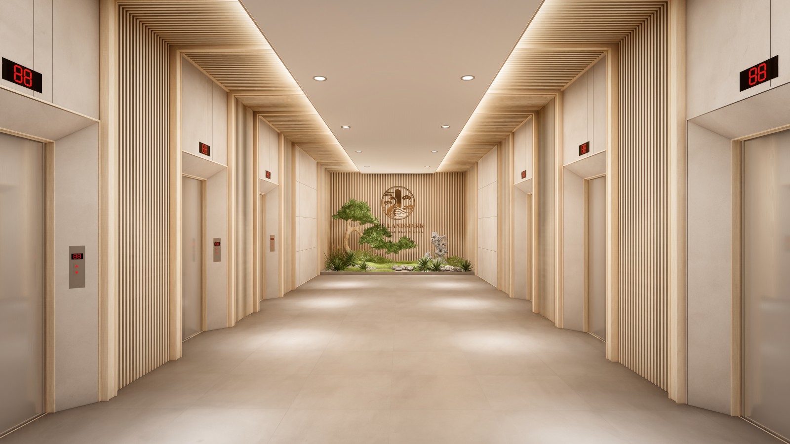 Trang chủ 93 Sảnh thang máy rộng 40m2 gấp đôi các khách sạn 6 sao tại Sun Feliza Suites